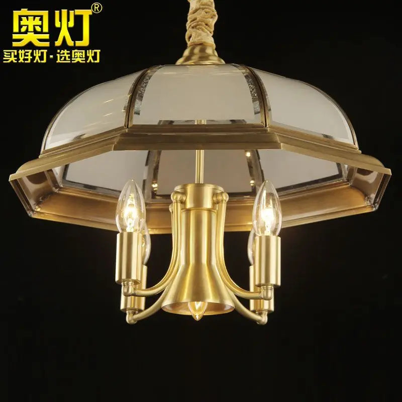 Decorbites™ Eisen-Bronze-Hängelampe Glas Retro Modern Wohnzimmerlampe