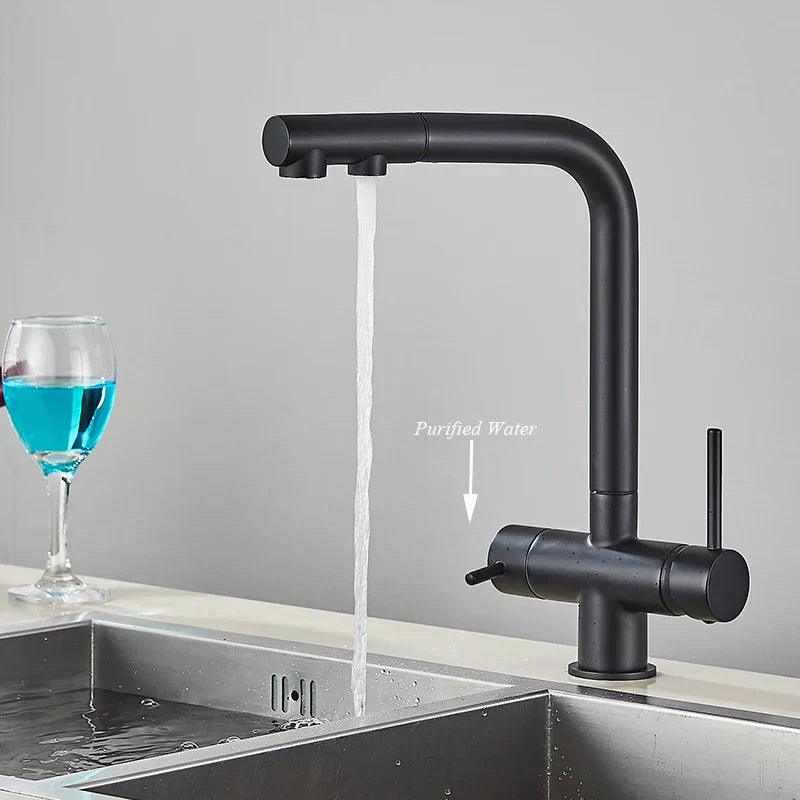 Decorbites™ Küchenarmatur mit Wasserfilterhahn und Zweifach-Dusche
