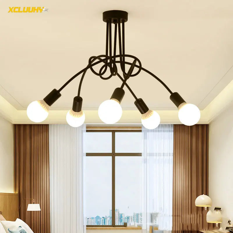 Gold Black Sputnik Chandelier