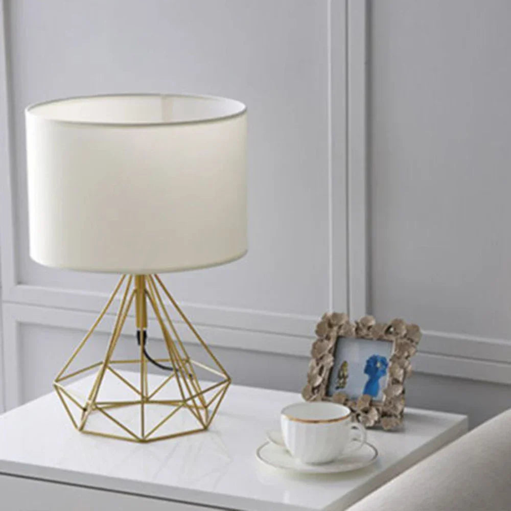 DecorBites™ Linen Fabric LED Table Lamp Creative Gift Night Lamp