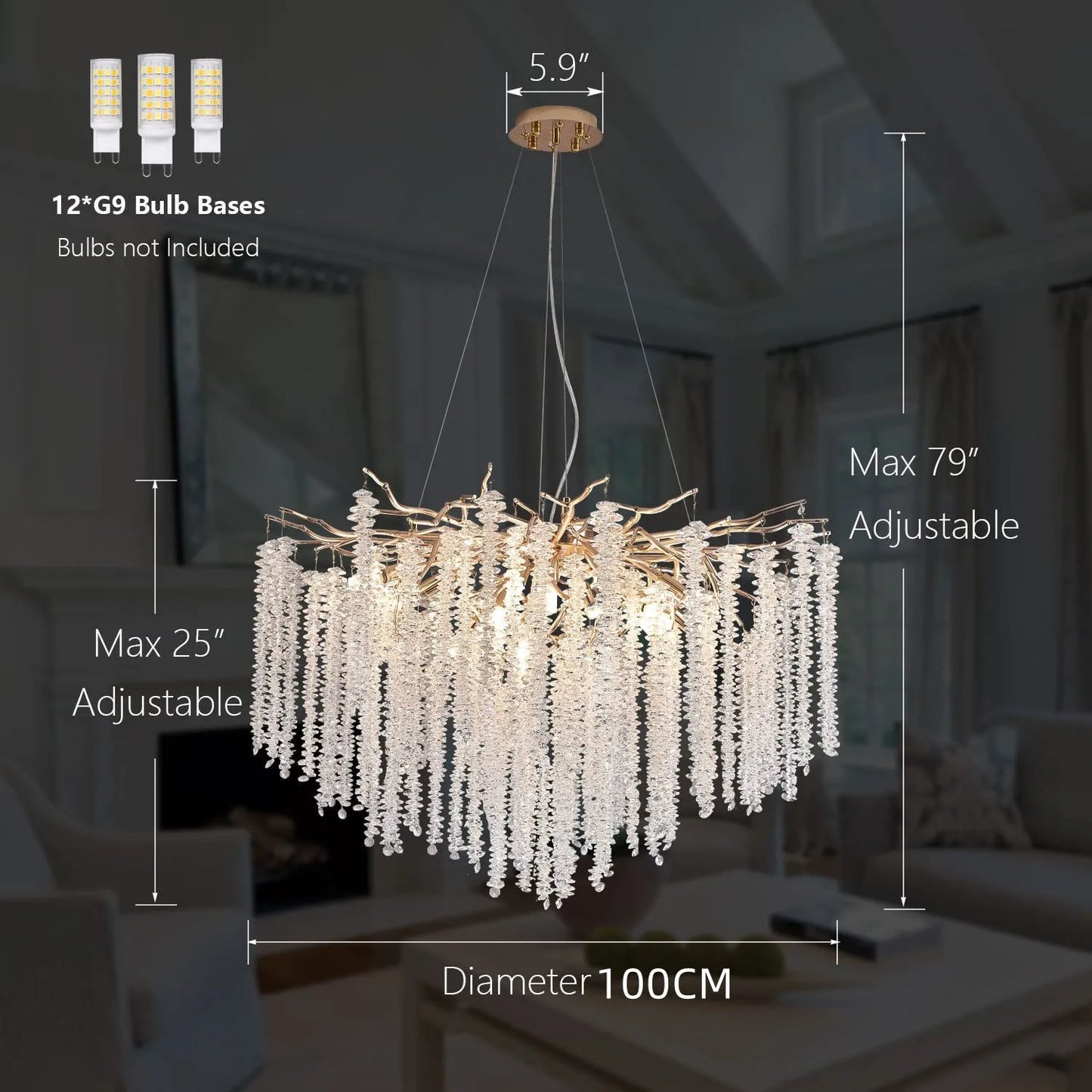 Decorbites™ Kristall-Quasten-Kronleuchter: Elegante Pendelleuchten für das Esszimmer