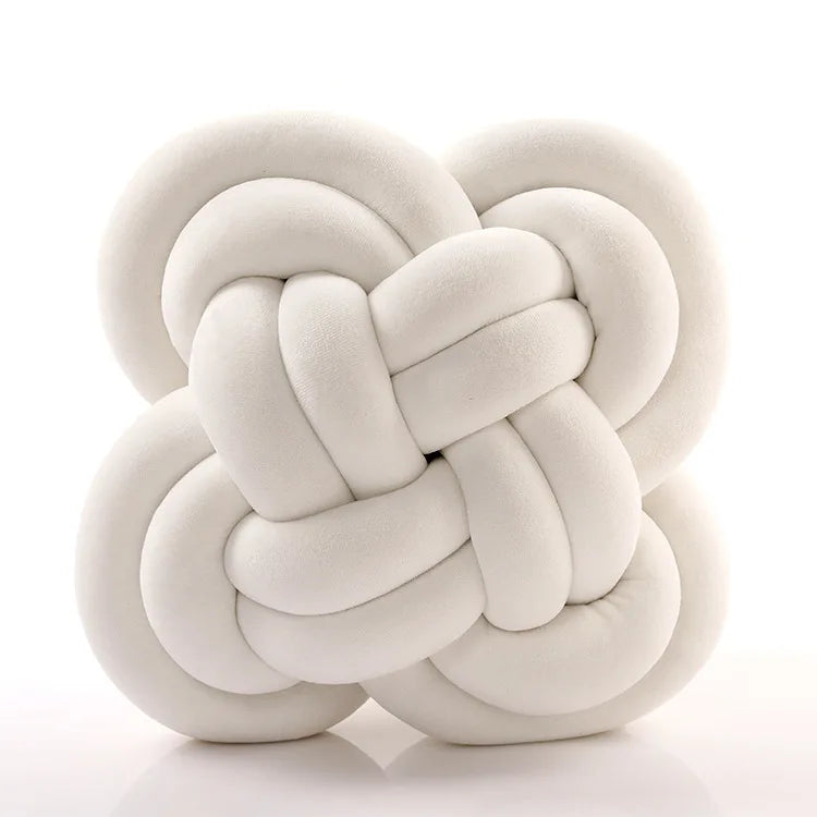 DecorBites™ Knot Pillow Ball Xmas Decorative Throw Pillow with Soft Plush