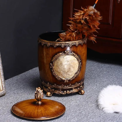 Decorbites™ Wohnzimmer Abdeckmülleimer, amerikanischer Stil Abfallbehälter mit Deckel