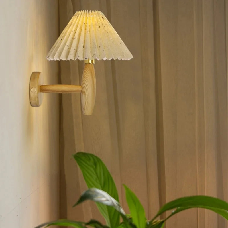Walnut LED Wall Sconce Vintage Loft Style
