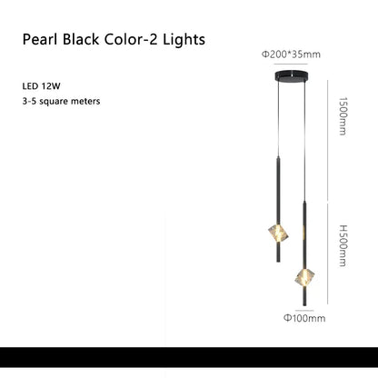DecorBites™ Cube Crystal Pendant Lamps for Bedroom and Living Room Décor
