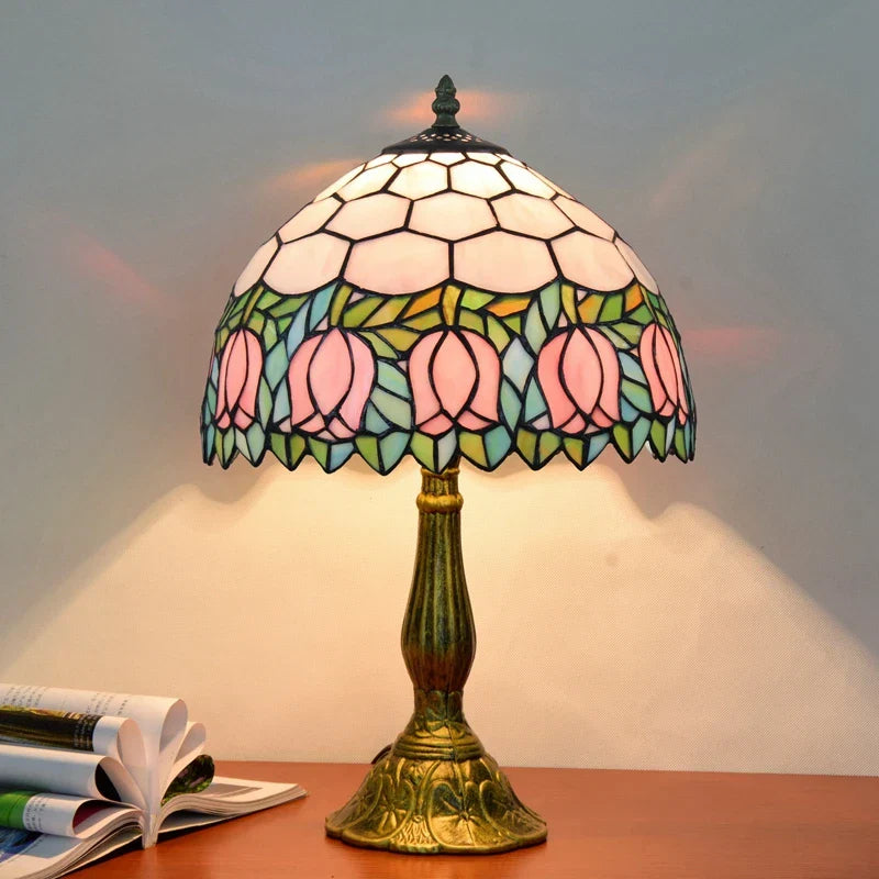 Decorbites™ Libellen Tiffany Bleiglas Tischlampe Vintage Schlafzimmer Schreibtischleuchte