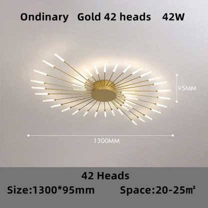 DecorBites™ LED Firework Chandelier: Modern Nordic Living Room Bedroom Pendant Light Fixtures