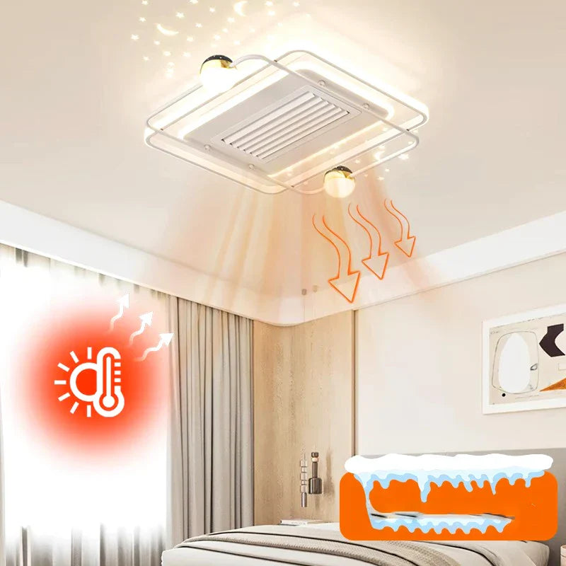 Decorbites™ Kinderzimmer-Deckenventilator mit Fernbedienung und modernem LED-Licht