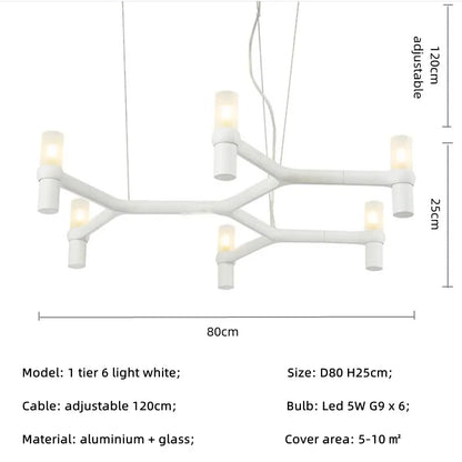 DecorBites™ Crown Major Chandelier: Modern Luxury LED Light for Kitchen, Hotel, Living Room