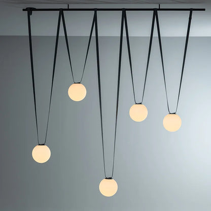 Decorbites™ Glasball-LED-Hängeleuchte – Schwarz Orange, trendiges Design für Innenbeleuchtung