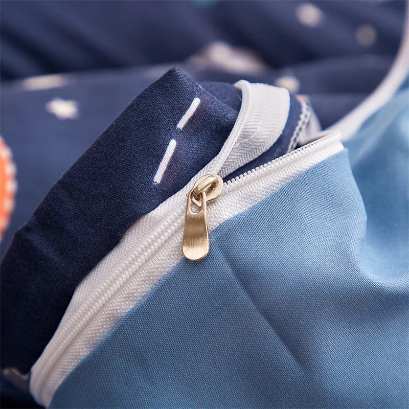 Decorbites™ Cosmos Leuchtendes Bettwäsche-Set King Queen Double Single Daunendecke Bezug Traumdecke