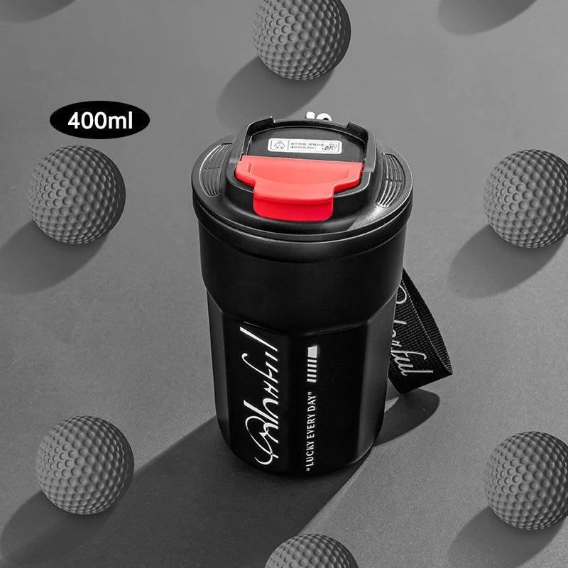 DecorBites™ 400ML Coffee Thermos Bottle Leak-Proof Portable Mug.
