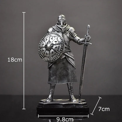 Decorbites™ Schwere gepanzerte Ritter-Harzstatue als Dekoration für Schreibtisch und Raumästhetik