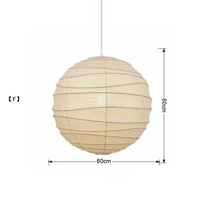 Decorbites™ Japanisches Wabi-Sabi-Pendant-Licht LED E27 Noguchi Akari Reispapier Deckenaufhänger