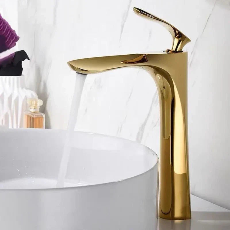 Decorbites™ Golden Badezimmerarmatur Einhebel-Waschbeckenmischer Armatur Deckenmontiert Beckenarmatur