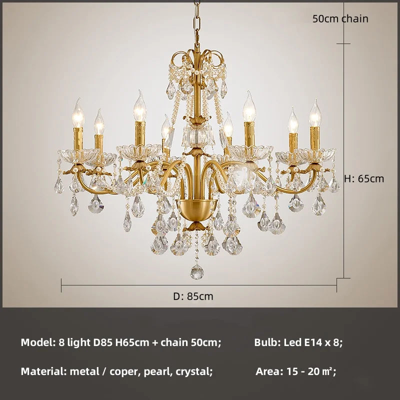 Decorbites™ Kristallanhänger-Lüster Flurleuchte Luxus Kerzendesign LED Lamparas