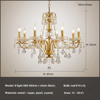 Decorbites™ Kristallanhänger-Lüster Flurleuchte Luxus Kerzendesign LED Lamparas