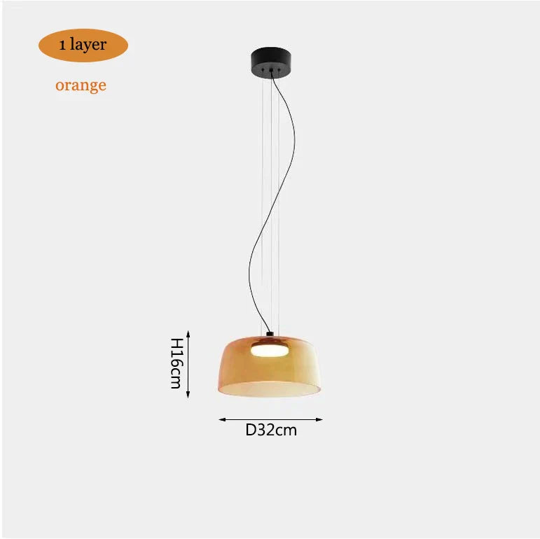 Decorbites™ Levels Bunte Glasanhängerleuchte: Moderne LED-Kronleuchter für Esszimmer, Bar und Wohnzimmer