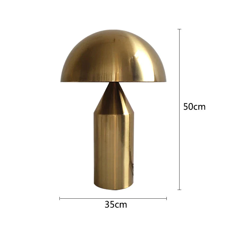 Gold Iron Mushroom Lamp
