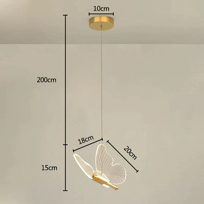 Decorbites™ Gold-LED-Schmetterlingsanhängerleuchten für Zuhause, Treppenhaus, Wohnzimmer, Schlafzimmer-Kronleuchter