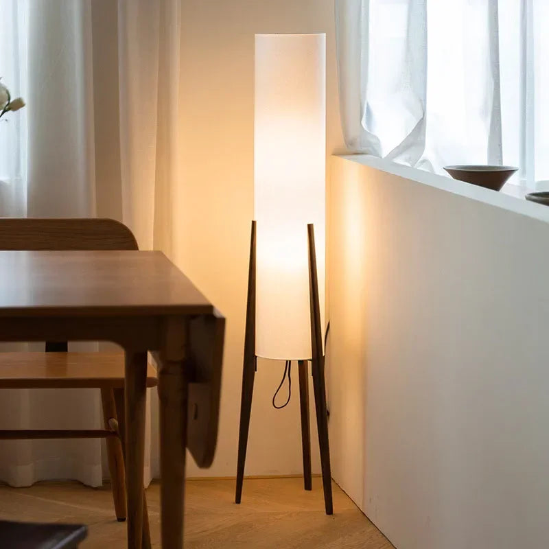 Decorbites™ Japanisches Holz-Bodenleuchte Vintage LED für Retro-Wohnzimmer, Schlafzimmer, Arbeitszimmer