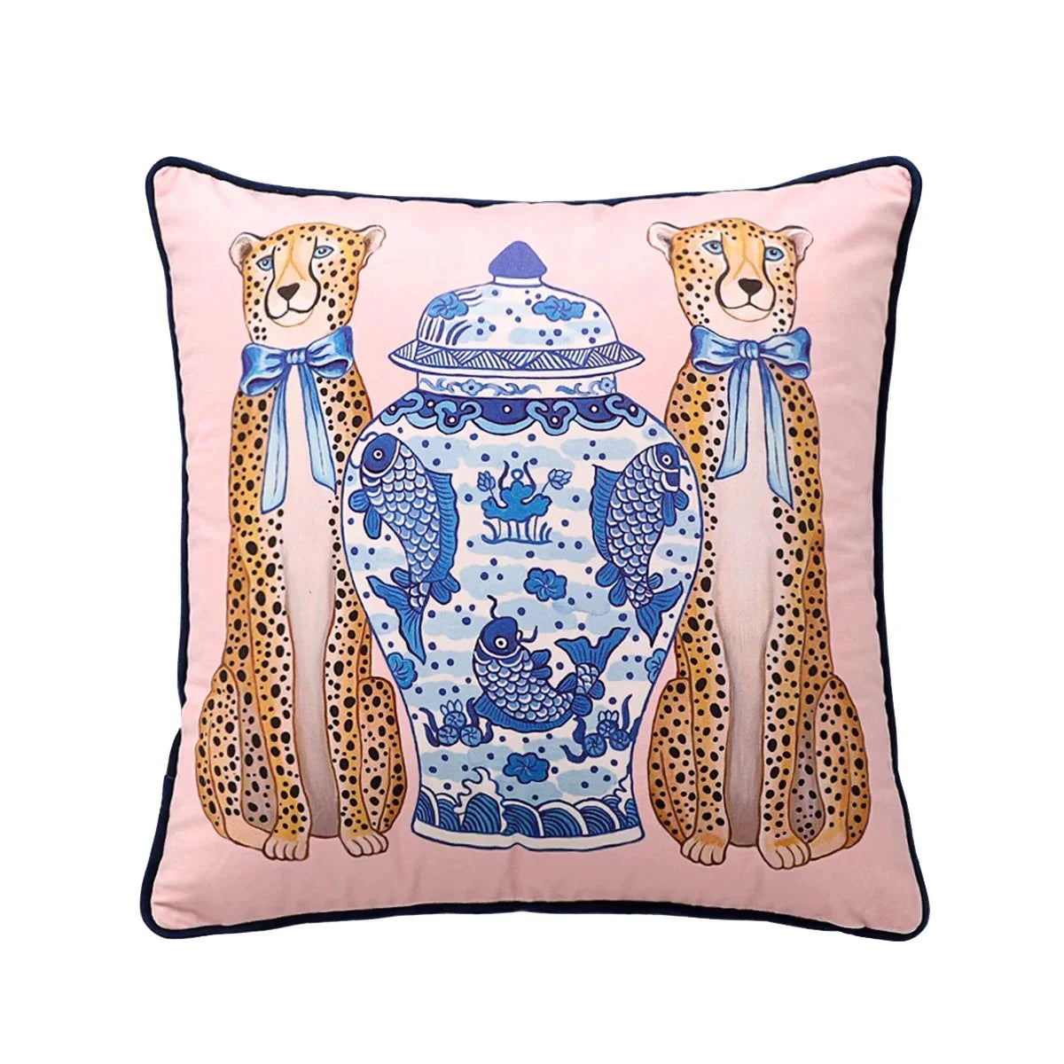 Cheetah Tassel Cushion Cover