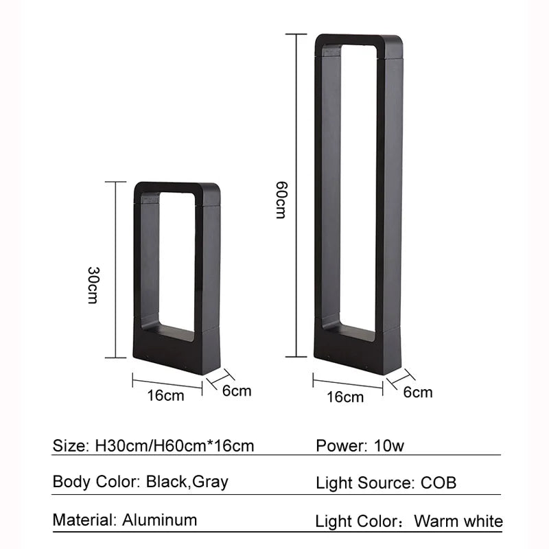 Decorbites™ LED Rasenlampe: Wasserdicht 10W moderne Aluminium-Gartenlampe für Villenhof-Landschaft und Pfostenhüllen