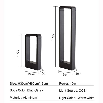 Decorbites™ LED Rasenlampe: Wasserdicht 10W moderne Aluminium-Gartenlampe für Villenhof-Landschaft und Pfostenhüllen