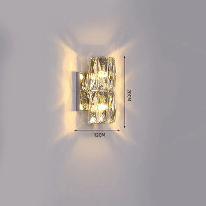 DecorBites™ Crystal Deluxe Wall Sconce for Living Room Bedroom Bedside Villa - Luxury Light
