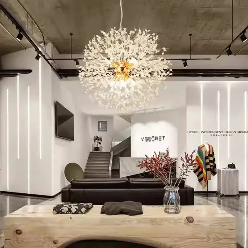Decorbites™ Löwenzahn Gold/Chrom Kronleuchter mit Kristallen, G9 Anhängerleuchten für elegante Beleuchtung