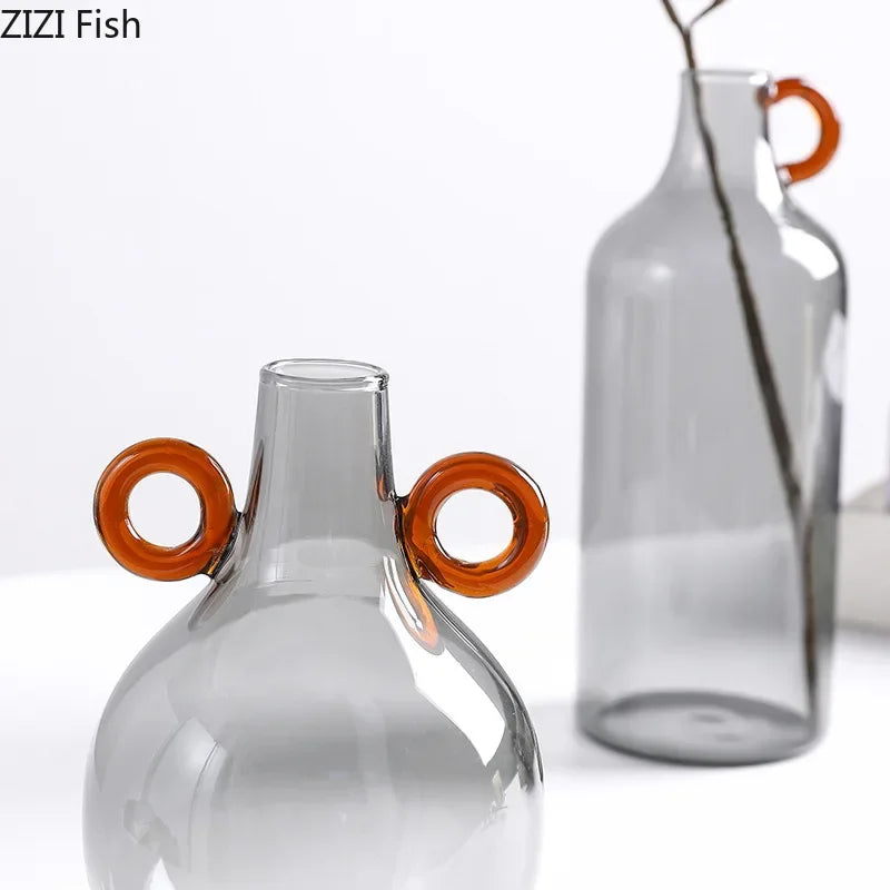 Decorbites™ Klar-Glas-Vase Hydroponik-Pflanztopf Raumdekoration Blumenvase Ästhetische Dekostücke