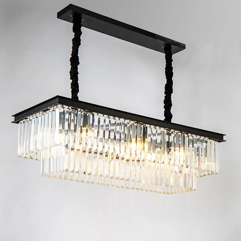 Retro Gold Black Chandelier