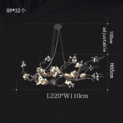 DecorBites™ Copper LED Branch Chandelier: Elegant Lighting for Living & Dining Rooms