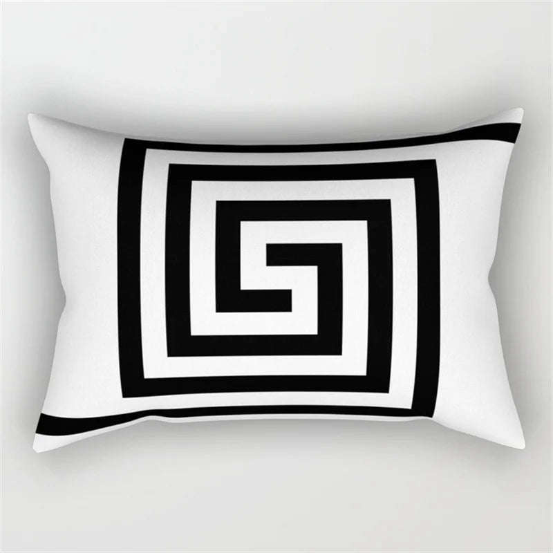 Decorbites™ Geometrisches Wellenlinien-Taljen-Kissenbezug-Set