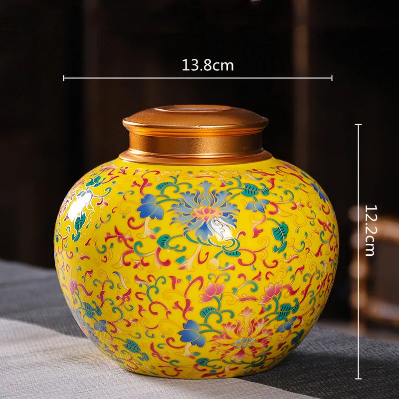 Decorbites™ Emaille-Teekanne Keramik-Vorragsgefäß - Luftdichter Kaffeebehälter