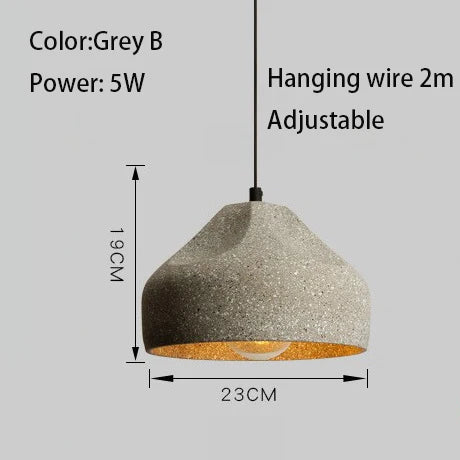 Decorbites™ Industrieller Stil Pendelleuchte, Grau/Schwarz E27 Lampe für Schlafzimmer, Café, Bar