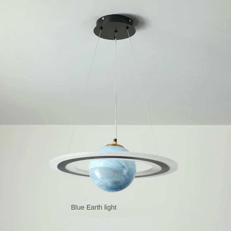 Decorbites™ Acryl-Planet-LED-Kronleuchter Erdenball-Dekoration Sternanhängerleuchte