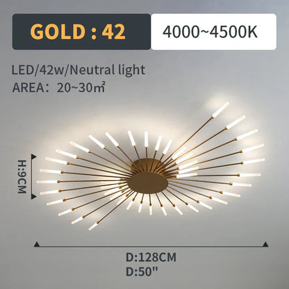 Decorbites™ LED-Feuerwerk-Anhängerlampen – Moderne Kronleuchterbeleuchtung für Wohnzimmer und Schlafzimmer