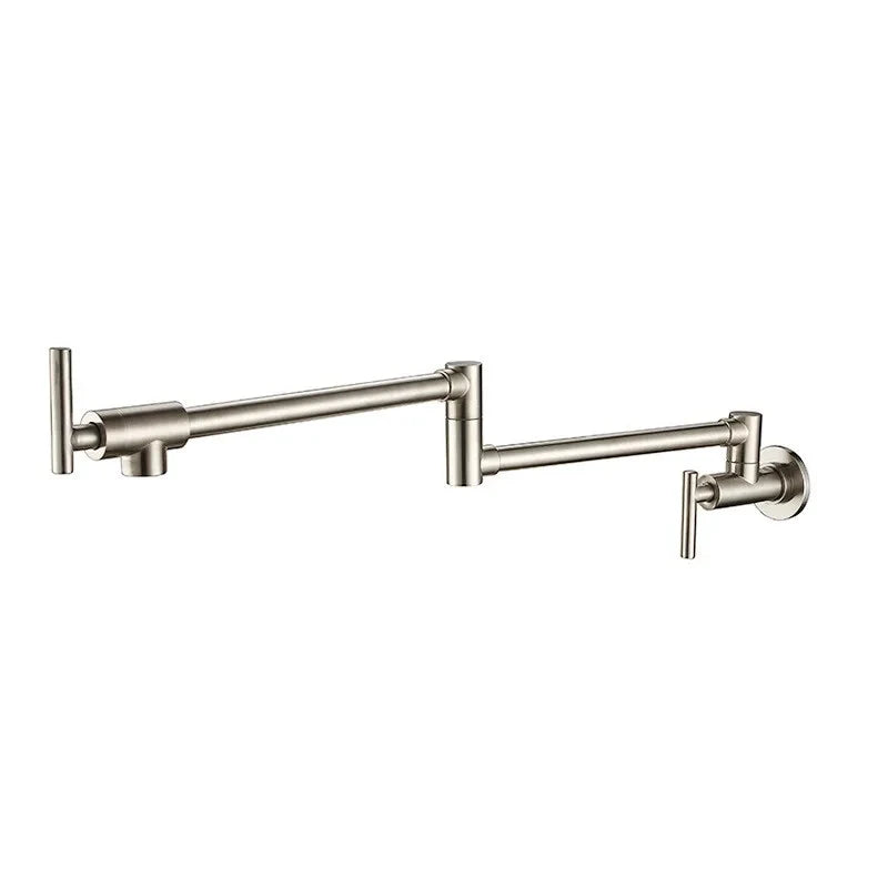 Decorbites™ Gebürstetes Gold Küchen-Topf-Füller-Wandarmhahn Einziger Kalt Wasser Klappbarer Auslauf