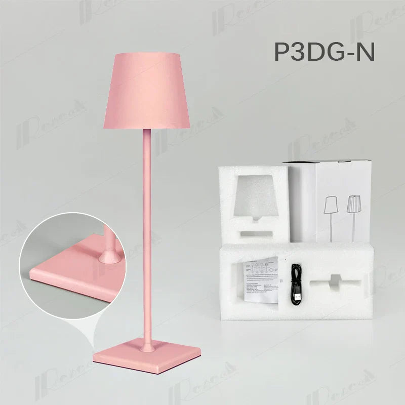 DecorBites™ Crystal LED Rechargeable Table Lamp - Elegant Cordless Hotel Restaurant Bar Light