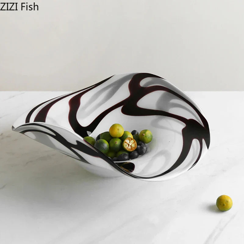 DecorBites™ Glass Fruit Plate Set - Elegant Tableware for Home, Hotel, and Restaurant Use