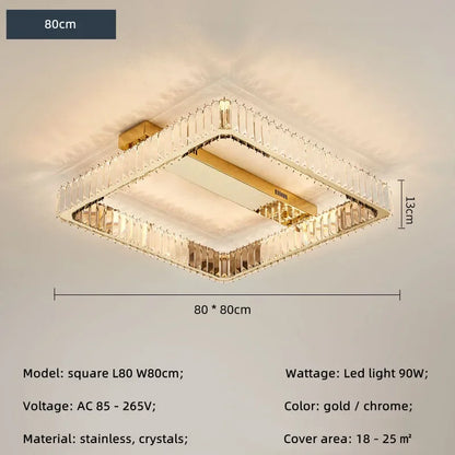 Decorbites™ Kristall dimmbare Deckenleuchte - Luxus-Leuchte für Wohnzimmer und Schlafzimmer