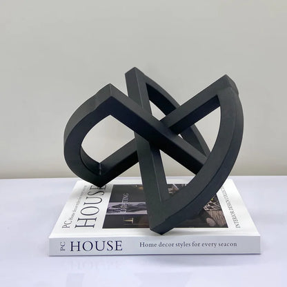 Decorbites™ Geometrisches ausgehöhlteres schwarzes Ornament Abstrakte Heimdekoration Handwerkskunst