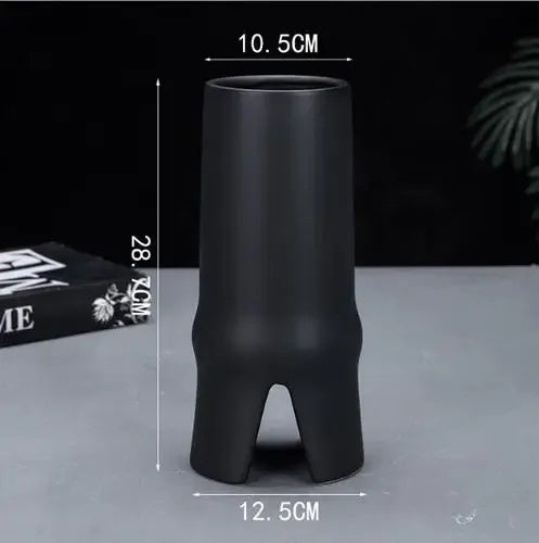 Decorbites™ Elegante gestreifte Keramikvase für TV-Schrank Handwerk Hydroponik Heimdekoration Geschenk