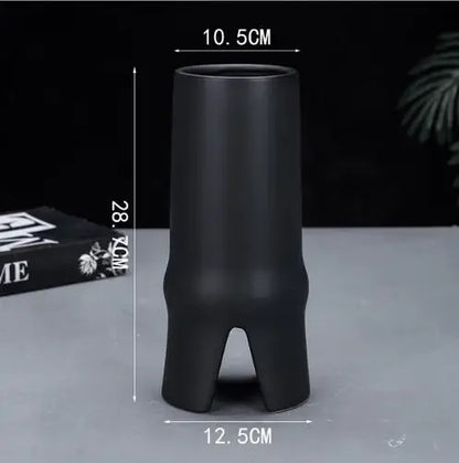 Decorbites™ Elegante gestreifte Keramikvase für TV-Schrank Handwerk Hydroponik Heimdekoration Geschenk