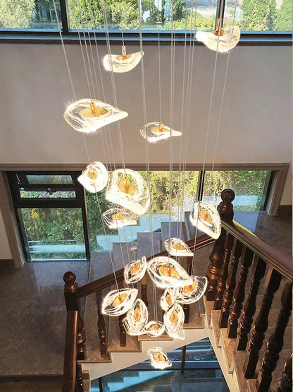 Decorbites™ Kristallglas-Treppenleuchter: Moderne nordische Luxusbeleuchtung für das Wohnzimmer