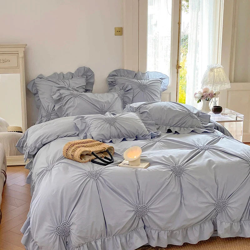 Heart Pleat Cotton Bedding