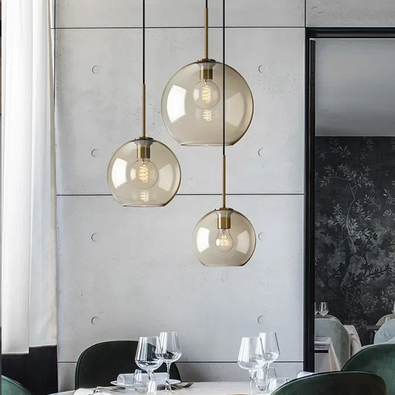 Decorbites™ Industrielles Glas-Hängeleuchte für Wohnzimmer Küchen-Kronleuchter