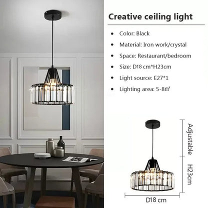 Decorbites™ Kristall-LED-Hängeleuchte: Retro-Gold-Lampenschirm für Wohnzimmer, Schlafzimmer, Esszimmer