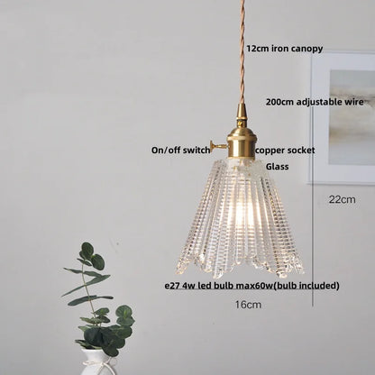 DecorBites™ Green Glass Adjustable LED Pendant Lamp - Modern Nordic Hanging Light